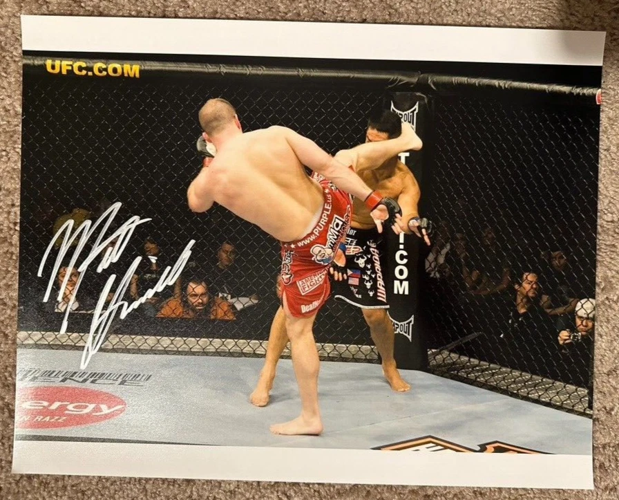 Matt "Hammer" Hamill signed 11x14 UFC PHOTO autographed RIT Wrestling - Image 1 of 1