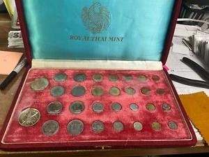 THAILAND 1963 RED BOX MINT SET WITH 30 COINS FROM A LOCAL ESTATE AR505 - Picture 1 of 7