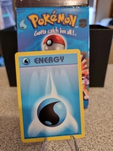 Pokemon Card Water Energy 102/102 1999-2000 4th Print UK Common Base Set - Picture 1 of 9