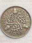 1934 3D Threepence George V Three Pence Silver Collectable Grade