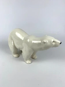 Vintage Ceramic Polar Bear Animal Figure 11” Long 6” Tall 1986 Stamped - Bild 1 von 7