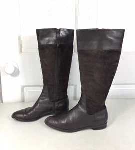 Calvin Klein Classic Leather Boots Womens 7 - Picture 1 of 9