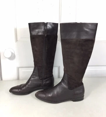 Calvin Klein Classic Leather Boots Womens 7 - Image 1 of 4
