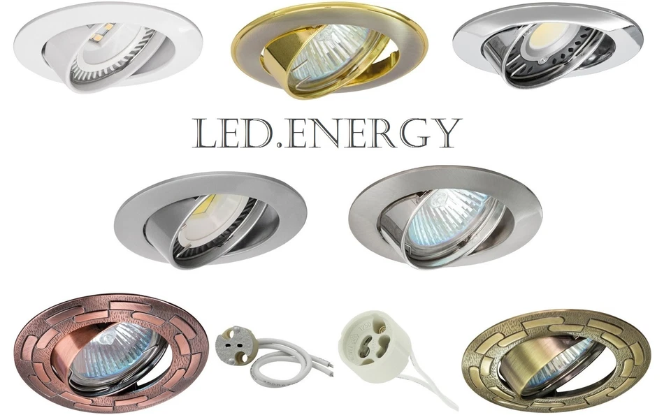 Porta Faretto Portafaretto Orientabile Fisso da Incasso Lampadine Led GU10 GU5.3 - Immagine 1 di 1