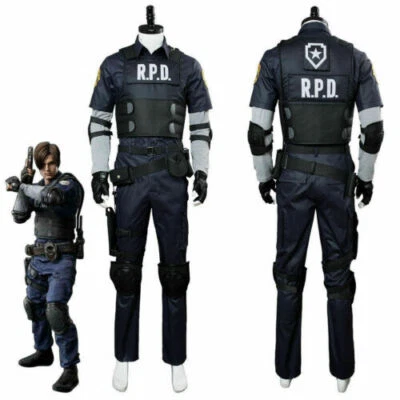 Resident Evil 2 Remake Biohazard Re:2 Leon Scott Kennedy Cosplay Police Costume - Image 1 of 4