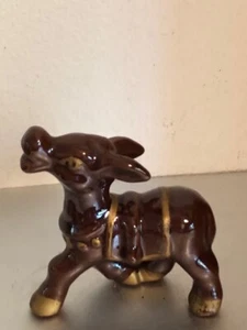 Estatuilla de burro vintage de cerámica Redware Japón - Imagen 1 de 6
