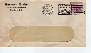 SHERRATON CRAFTS, NEW YORK, NY 1933 FDC8049 - Picture 1 of 1