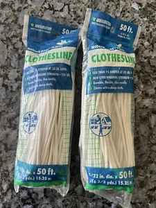 Plastic Clothesline - Strong & Durable Core Drying Lines - 50 ft Lot of 2 - Picture 1 of 2