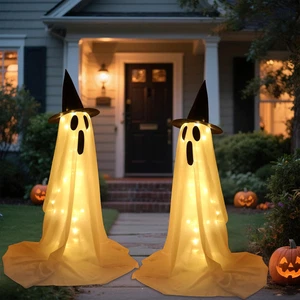 Halloween Decorations Outdoor Indoor, 2 Packs Light up Ghost Kit with Remote Con - Picture 1 of 12