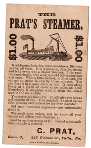 UX3 Illustrated Postal Card Prat's Model Steamer Philadelphia PA to NJ - Picture 1 of 2