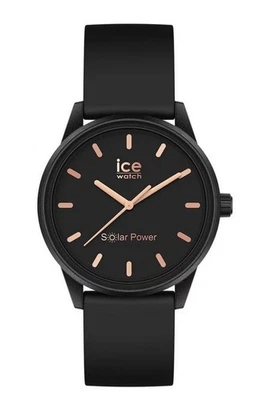 Ice-Watch ICE 018476 solar power black rosègold Small Uhr Silikon schwarz Neu - Bild 1 von 3