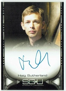 Stargate Universe Season 1 - 2010 Autograph Card Haig Sutherland as Hunter Riley - Picture 1 of 2