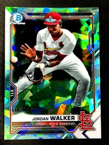 2021 Bowman Chrome Sapphire Jordan Walker Aqua Sapphire Refractor #80/99 - Picture 1 of 2