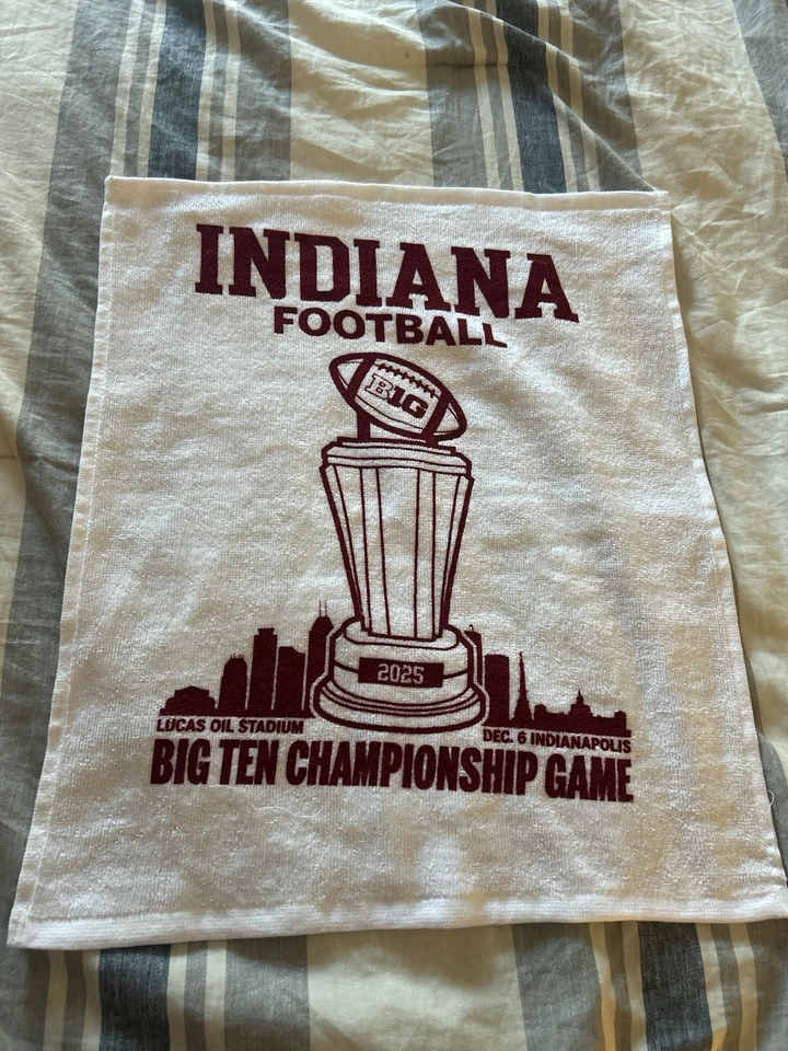 Indiana Football Big Ten Championship Rally Towel 2025 B1G Football Championship