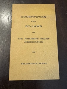 1953 BELLEFONTE PA - L’Associazione Soccorso Vigili del Fuoco Costituzione e Statuto  - Foto 1 di 7