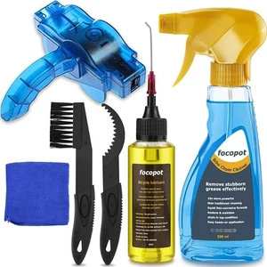 Bike Chain Cleaner Kit Chain Oil Lubricant Degreaser Scrubber Brush MT/Road/BMX - Picture 1 of 8