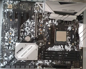ASRock B450 Steel Legend AM4 Motherboard & Ryzen 7 2700 8/16 Core CPU - Picture 1 of 4