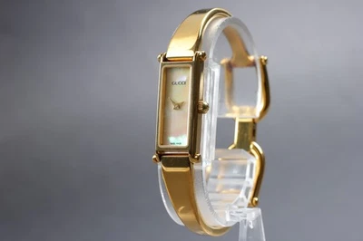 [Near MINT] GUCCI 1500L 12mm Gold Shell Dial Women’s Bangle Vintage Watch... - Bild 1 von 4