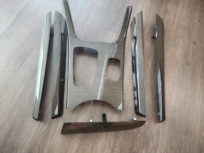 Conjunto de acabamento de madeira interior BMW X3 2011–2014 F25 FABRICANTE DE EQUIPAMENTO ORIGINAL (6 peças) – marrom escuro raro alto brilho - Imagem 1 de 4