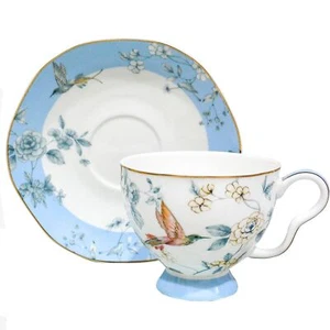 Bone China Tea Cup and Saucer Set, Bone China Coffee Cups and Saucers, Vintag... - Picture 1 of 8