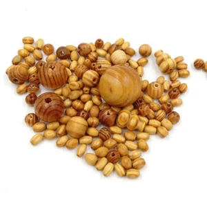 32 G/Bag Macrame Beads Natural Color Wood Beads Unfinished Wood Beads - Picture 1 of 11