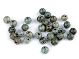 Mineral Perlen Serpentin russisch grün Durchmesser 6 mm Kette Armband Schmuck - Bild 1 von 2