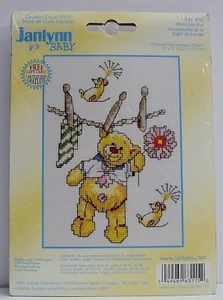 Janlynn Baby Shower Línea de Lavado Divertido Punto de Cruz Kit Artesanal Ropa Prendedores Oso Ratón - Imagen 1 de 2