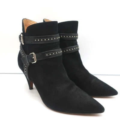 Botines con arnés IRO Salix negros de gamuza con tachuelas talla 37 punta puntiaguda Foto 1 de 4