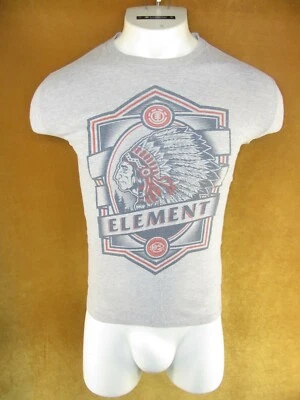 Camiseta Element Indian Head Gris Manga Corta Hombre Talla Pequeña Foto 1 de 2