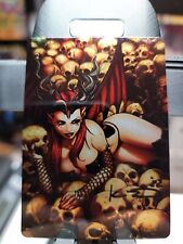 Naughty Faeries Stripper assassin 2 signed by Alex Kotkin METAL CARD 3.5”x2.5”