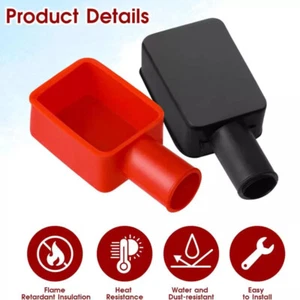 2X High Quality Pair Battery Terminal Covers Classic Car - Positive & Negative` - Picture 1 of 14
