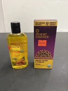 New Desert Essence ORGANIC COCONUT & JOJOBA OIL And Organic Jojoba Oil Lot Of 2 - Picture 1 of 9