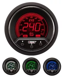 52mm (2 1/16")Premium EVO Digital Oil Temp Gauge- 4 color Red/Blue/Green/White - Picture 1 of 2