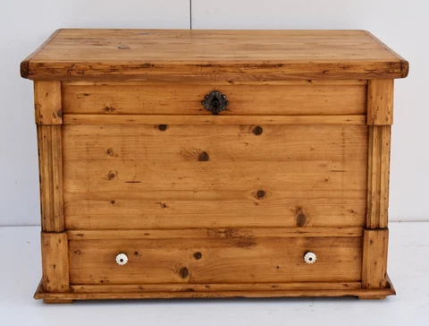 Antique Pine Faux Mule Chest or Blanket Chest Cover