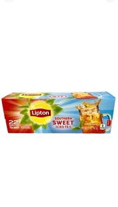 Lipton Iced Tea Southern Sweet Tea Bags 22 ct 3.2 oz Exp:08/25+ - Picture 1 of 1