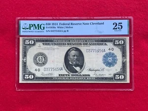 FR-1039A 1914 Series $50 Cleveland TypeA Federal Reserve Note *PMG 25 Very Fine* - Picture 1 of 4