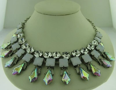 Collar de novia Sorrelli blanco NCQ1ASWBR tono plata antiguo Foto 1 de 4