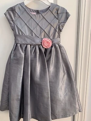 Girls Marmellata Classics Size 6X Silver Gray Pintuck Easter/ Party Dress - Image 1 of 3