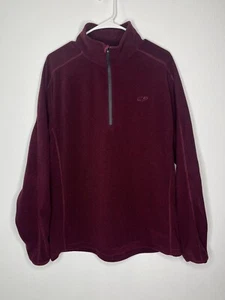 C9 by Champion 1/4 Zip Sweater Mens Large L Maroon Fleece Long Sleeve EUC - Picture 1 of 15