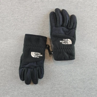 The North Face Fleece Oso Gloves Finger Grips Girls  Sz Small 7/8 Black - Image 1 of 4