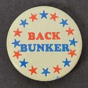 Pinback Bunker Campaña Política Botón Pinback Archie Bunker De Colección 1972 Pin 1 5/8" - Imagen 1 de 14