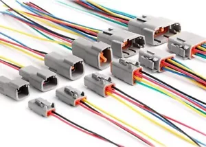 Deutsch DTM Prewired Connectors 2/3/4/6/8/12 Pin Electrical Wire Set 20-24 AWG - Picture 1 of 9