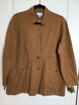 Blazer Joan Rivers Anacardo Marrón Milano Tejido Soft Shell 2 Botones L Foto 1 de 4