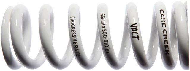 Легкая задняя амортизирующая пружина Cane Creek Progressive Rate VALT 65 мм x 500-610 фунтов - Изображение 1 из 1