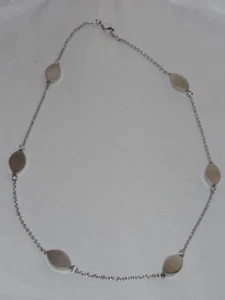 HALSKETTE EDELSTAHL mit ovalen Elementen von POWERWELL Magnetschmuck, 45cm - Bild 1 von 8