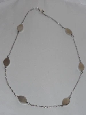 HALSKETTE EDELSTAHL mit ovalen Elementen von POWERWELL Magnetschmuck, 45cm - Bild 1 von 4