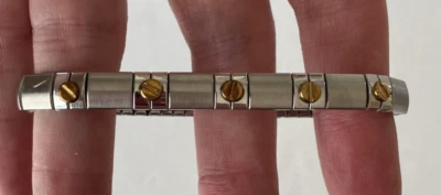 Brazalete elástico Zoppini de acero inoxidable 750 oro amarillo de 18 quilates Foto 1 de 4