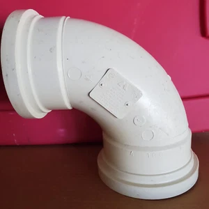Mueller PVC SDR35 Sewer 4" 90 degree Long Turn Elbow with Gasket - Picture 1 of 7