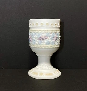 Lladro 5263 Miniature Chalice Cup Decorated With Grapes and Vines 3.25" Tall - Picture 1 of 5