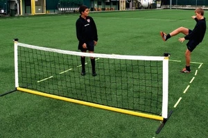 (07) SET MINI CALCIO-TENNIS "UNIVERSAL" RETE DA MT 3 X 0,8 CON PIEDI IN FERRO  - Foto 1 di 1